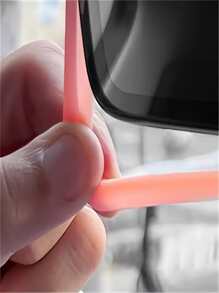 Car Rearview Mirror Silicone Protective Cover, Compatible With Most Cars And Auto Decoration,Car Accessories - Pink - View 5