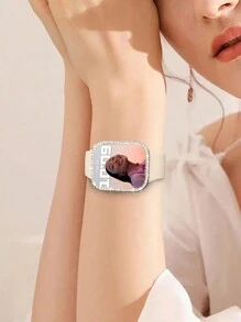 1 zestaw 3 w 1 minimalistyczny nowy modny jednolity kolor motyl klamra silikonowy pasek do zegarka i PC Rhinestone zegarek etui ochronne kompatybilny z 38 mm 40 mm 41 mm 45 mm 44 mm 42 mm 46 mm 49 mm, Ultra 9 8 7 6 5 4 3 2 1 SE Series10, wygodna oddychająca opaska na nadgarstek, odporna na zarysowania wodoodporna wstrząsoodporna obudowa zegarka, dla kobiet i mężczyzn