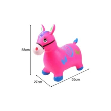 CABALLITO INFLABLE PARA NIÑOS CON MUSICA - Rosa - Ver 3