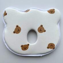 1 Peça Travesseiro Modelador de Bebê com Formato de Urso de Pelúcia Cartoon, Respirável e Preventivo contra a Síndrome da Cabeça Achatada, Amor no Dia dos Namorados - urso - Visão 6