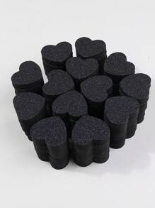 klimonla 50 miếng mút dũa móng tay mini hình trái tim, dụng cụ chăm sóc móng tay dùng cho làm móng, đánh bóng, chà nhám, mài móng, dụng cụ thiết yếu cho kỹ thuật viên làm móng. - màu đen - Xem 3