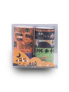 Cinta adhesiva decorativa de Navidad para bailar con 10 piezas/caja, cinta adhesiva washi de Navidad para tomar notas, material de envoltura de regalo y cinta adhesiva - Multicolor - Ver 6