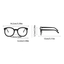 Black Round Frame Glasses For Men And Women,  Simple And Versatile Black Round Frame Glasses, Suitable For All Face Shapes,Suitable For Wearing Without Makeup - Black - View 5