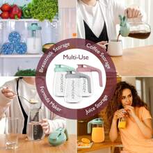 Momcozy Breast Milk Pitcher, Resistant To Heat And Cold Abrupt Temp Swings, No Leak Breast Milk Fridge Storage Container With Wide Mouth, Fast Baby Formula Maker, 1 Quart Mason Jar, 1 Count - màu xanh lá - Xem 5