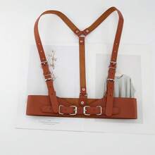 1pc Women's Multi-Color Suspender Style Waist Belt, Functional Punk Style Waist Strap, Suitable For Dresses, Shirts, Jumpers - A - View 2