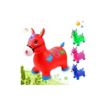 INFLATABLE HORSE FOR CHILDREN WITH MUSIC - Green - View 6