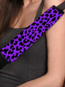 1 pieza Cubierta del cinturón de  del automóvil con patrón de leopardo, ajuste universal para SUV, sedán, proteja el interior de su vehículo - Multicolor - Ver 5