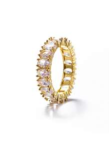 1pc Men's Silver Copper Ring - Gold - View 5