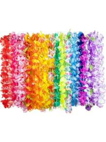 5 stuks Hawaiiaanse Leis, perfecte Hawaiiaanse feestartikelen voor zomerse strandvakanties, essentiële feestdecoraties voor verjaardagen, afstudeerders en huwelijksvieringen