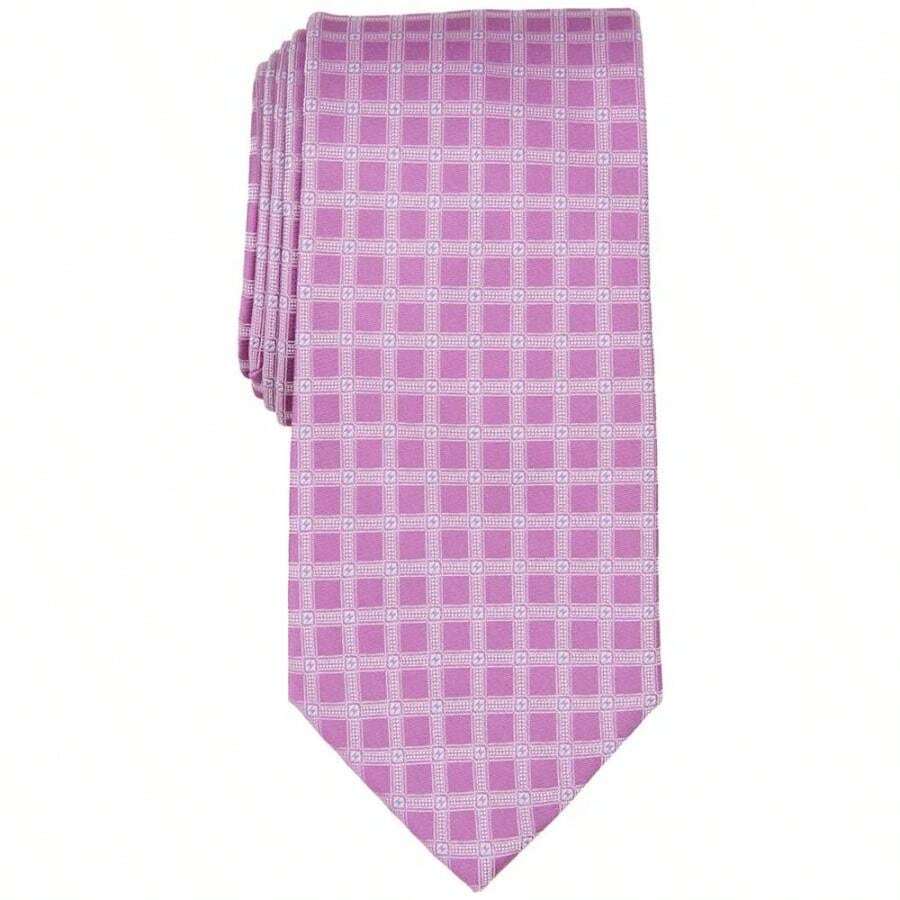 Michael Kors Corbata de cuadros para hombre Longboat - Lavanda - Ver 1