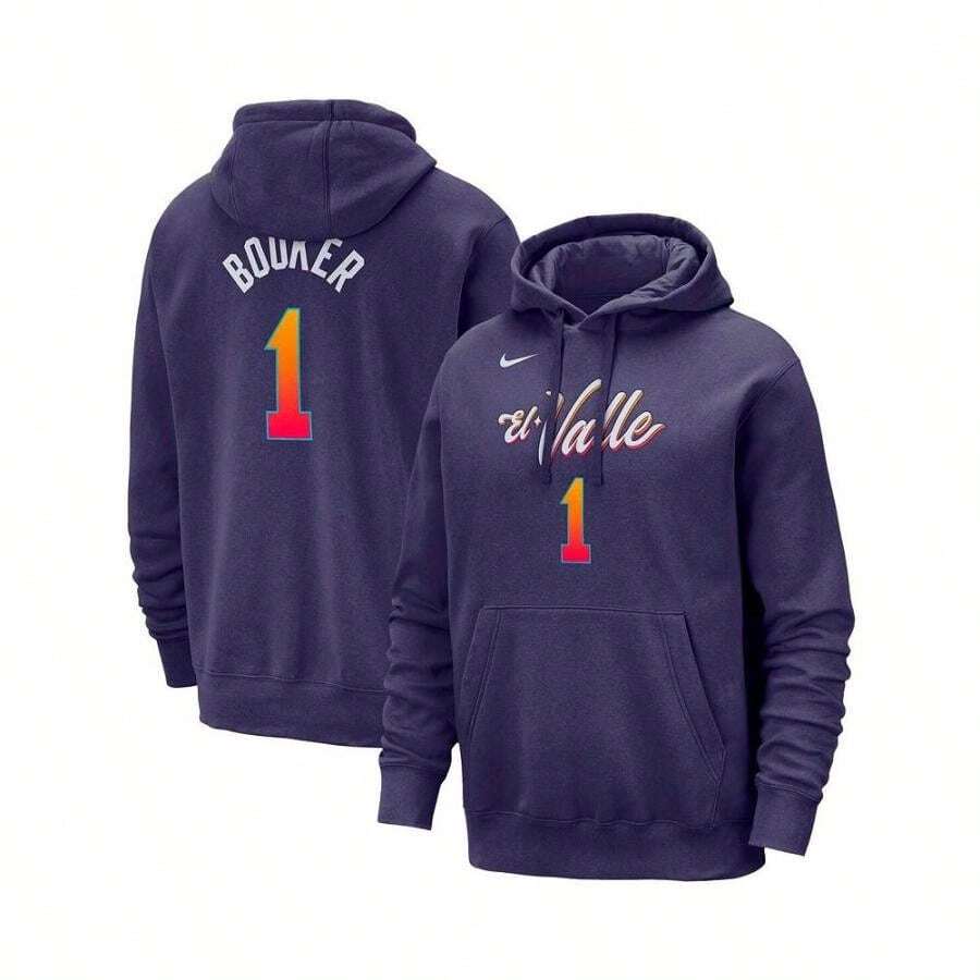 Nike Sudadera con capucha de Phoenix Suns City Edition 2023/24 con nombre y número de Devin Booker en morado para hombres - Morado - Ver 1