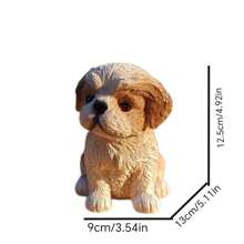 Đáng Yêu Chó Shih Tzu Tượng Nhựa Mô Phỏng Mô Hình Thú Cưng Thủ Công Trang Trí Nhà Hình Tượng Cho Phòng Khách Hoặc Phòng Ngủ Vật Trang Trí - trắng + nâu - Xem 2