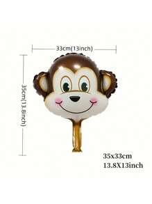 Bộ 5 quả bóng bay hình đầu động vật trong rừng, hổ, sư tử, ngựa vằn, bò, khỉ, hươu cao cổ - Bóng bay giấy bạc mini dùng để trang trí tiệc, làm quà tặng và chụp ảnh - Hoàn hảo cho sinh nhật và ngày lễ, ngày lễ tình nhân trở lại trường - Nhiều màu - Xem 5