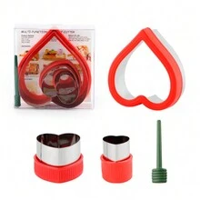 Set Of 4 Dinosaur Design Bread Cutter, Star Heart Cookie Molds Kitchen Baking Tools Sandwich Press Molds - Multicolor - View 7