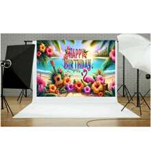 Tropical Beach Hawaiian Backdrop Seaside Ocean Surfboard Holiday Party Birthday Photography Background Banner,Christmas