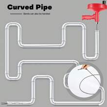 1pc Drain Auger Flexible Plumbing Pipe Snake Clog Remover For Kitchen Bathroom - Red - View 4