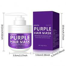 Rozino Mascarilla para el cabello de 100 g de color morado, pura y natural, para el cuidado de la piel y el cabello, uso universal para la cara, el Body, las uñas, el cabello y las pestañas - Morado - Ver 9