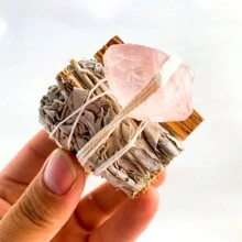 1 Set Natural Amethyst Crystal Stone & White Sage Grass & Palo Santo,Healing Crystals And Reiki Crystals, For Home Purification, Cleansing Set For Spiritual,Perfect Gift For Us And Your Friends, Home Decoration. - Sage - View 17