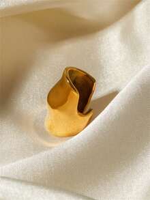 Uworld 1對18K鍍金304不銹鋼鑄造工藝耳夾夾朵，朋克時尚非穿孔耳環，男女皆宜的日常佩戴和節日禮物