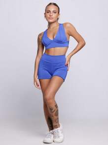Women Sports Sets - 寶藍色 - 查看 1