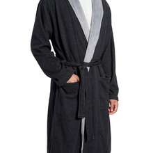 UGG Men's Robinson Fleece Robe - Black Bear Heather - View 8