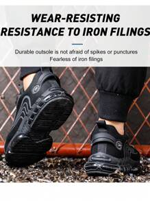Summer Air Cushion Safety Shoes, Unisex Comfortable Breathable Rotary Button Work Shoes/Sneakers, Steel Toe Shoes, Anti-Puncture Anti-Crush Protective Shoes, Unisex Labor Protection Shoes