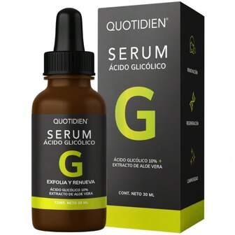 Serum Ácido Glicólico + Aloe vera y Glicerina Skin Care Exfoliante Facial Suero Facial Quotidien 30ml