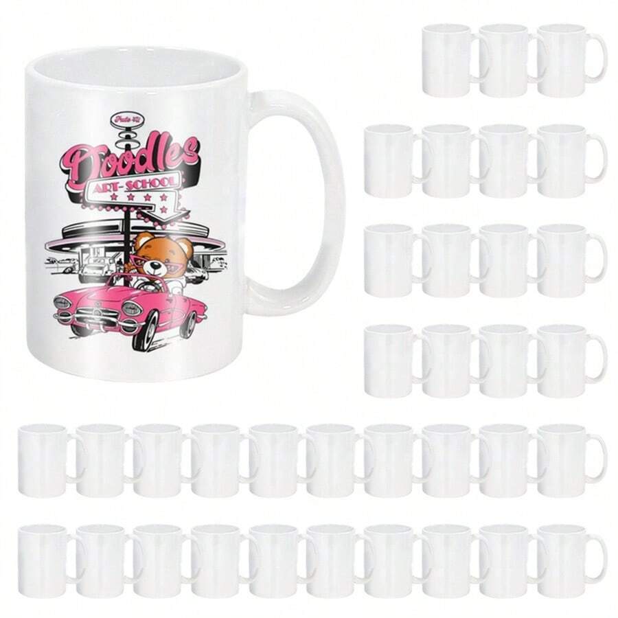 36 Pack 15oz Sublimation Coffee Mug White Blank Ceramic Mugs Thermal Transfer Drinking Cups - White - View 1