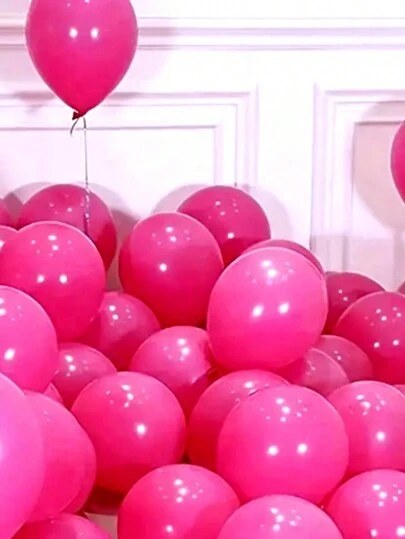 30pcs/50pcs/100pcs 5-Inch Multi-Color Latex Round Helium Balloons, Suitable For Wedding, Birthday, Graduation, Bridal Shower Decorations, Colors Include Green, Red, White, Black, Yellow, Rose Red, Purple, Blue, Pink, Watermelon Red, Light Blue, Navy Blue, And Dark Green.