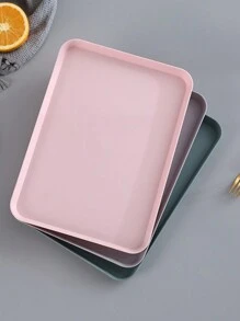 1pc Rectangular Tea Tray For Living Room, Tableware Holder For Cups And Saucers, Fruit Plate Christmas Gift - Multicolor - View 10