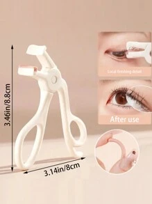 Novo modelador de cílios grande angular, leve e compacto, ideal para uso doméstico e externo. Refil para modelador de cílios, não belisca nem puxa os cílios, ferramenta de maquiagem, modelador de cílios de plástico, com dispositivos para curvar, perfeito para cílios grossos ou rígidos (rosa). O modelador de cílios é usado para curvar e levantar os cílios. Maquiagem, barato, penteadeira, quarto, acessórios de maquiagem, modelador de cílios, barato, lembrancinhas, ferramentas de maquiagem, itens baratos, presentes de Natal.