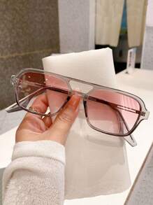 一副女士波西米亚风复古飞行员时尚眼镜，适合度假和日常佩戴，沙滩配饰，女士眼镜太阳镜基础款，秋冬季女士服装商务休闲礼物，撞色波西米亚风度假氛围，适合夏季海滩度假、户外活动和旅行 - 彩色 - 查看 10