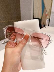 一副女士波西米亚风复古飞行员时尚眼镜，适合度假和日常佩戴，沙滩配饰，女士眼镜太阳镜基础款，秋冬季女士服装商务休闲礼物，撞色波西米亚风度假氛围，适合夏季海滩度假、户外活动和旅行 - 彩色 - 查看 9