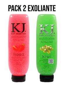 2 Exfoliantes Facial Y Corporal En Para Limpieza Diaria Fresa Y Kiwi, KJ, 150 g c/u. - Multicolor - Ver 1