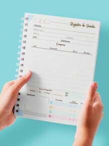 Caderno pedidos, controle de pedidos, registro de pedidos - Tamanho Único - Visão 2