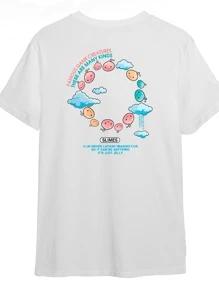 camiseta algodão unissex Camisa smiles gota