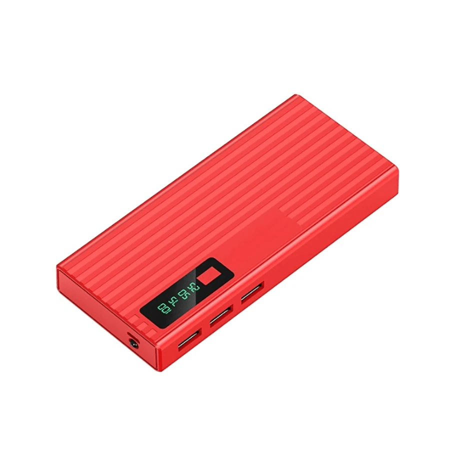 Banco de Energía de Carga Rápida 20000 mah Pila Carga Rápida Cargador Portátil Con luz LED - Rojo - Ver 1