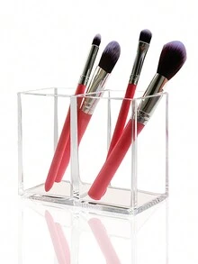 1pc Multi-Compartment Cosmetic Brush Holder Pen Container Desk Organizer Storage Box - Multicolor - View 12