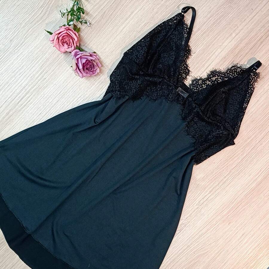Women Nightgowns & Sleepshirts - 黑色 - 查看 1