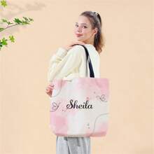 حقيبة قماشية مخصصة قطعة واحدة، تصميم فريد (صورة، مناظر طبيعية، رسوم توضيحية)، قابلة للطي، سعة كبيرة، خفيفة الوزن، أنيقة، حقيبة تسوق شخصية، حقيبة كتف، حقيبة تسوق يومية للعودة إلى المدرسة