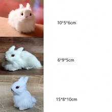 1Pc Simulation Fox Ornament Mini Squatting Fox Model Plush Animal Figurine Doll Toy Home Decoration Craft Christmas Party Gift - Multicolor - View 6