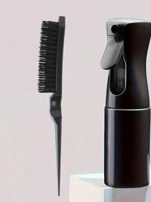 Set de 2 piezas que incluye un cepillo de peluquería y una regadera con botella de spray de 200ml para cepillar el cabello, definir los rizos, separar y desenredar.,herramientas para el cabello
