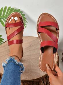 Women's New Summer Casual Sandals, Breathable, Ultra-Clear, Slip Resistant, Comfortable, Lightweight, Sporty, Simple, Super Soft, Fashionable, All-Match Shoes