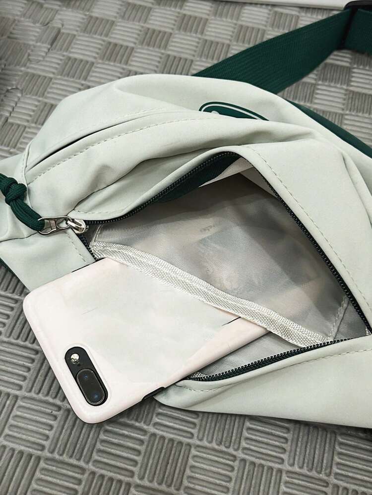 Borsa A Tracolla Antifurto Donna In PU Leggera - Multitasche Per Sport, Escursioni, Viaggi (Bianco, 18x31 Cm)