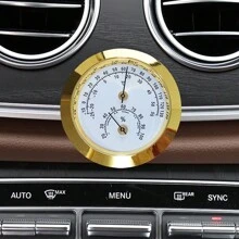 Car-Mounted 2-In-1 Thermometer And Hygrometer, Metal Temperature And Humidity Monitor, Non-Electric And Non-Magnetic, Compass, Suitable For Home, Room, Greenhouse, Musical Instrument Guitar Case, Car - Silver - View 10