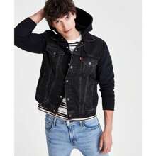 | Chaqueta de mezclilla de camionero con capucha híbrida para hombre sin estiramiento - Construído para perdurar - Ver 5