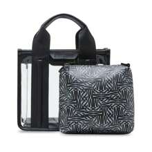 Steve Madden Bolso de mano mini transparente Sondra con bolsa - Negro - Ver 1