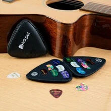 1入組PICKPAL吉他指彈貝殼紋指甲套收納盒12入民謠木吉他拾音器，配件指彈隨機發色 - 彩色 - 查看 7