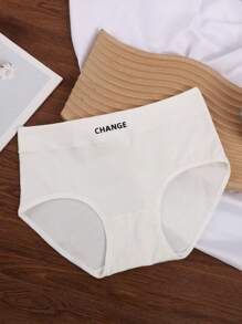 Set de 6 bragas diarias para mujer, cómodas y suaves, con estampado de letras coloridas