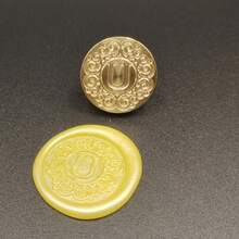 1個大寫字母(A-Z)蠟封印章，復古優雅植物葉子字母印章，適用於婚禮派對邀請函、禮品包裝、信封、聖誕節感恩卡、印章蠟供應配件 - 多色 - 查看 21